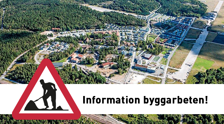 Information nuvarande och kommande byggarbeten i Rikstens friluftsstad