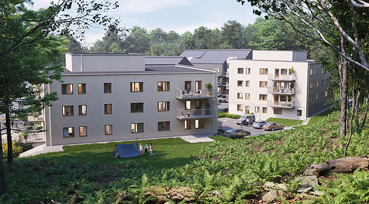 Skogsvy från Flottiljen 26 i Rikstens friluftsstad