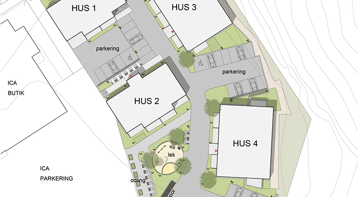 Situationsplan från Flottiljen 26 i Rikstens friluftsstad 